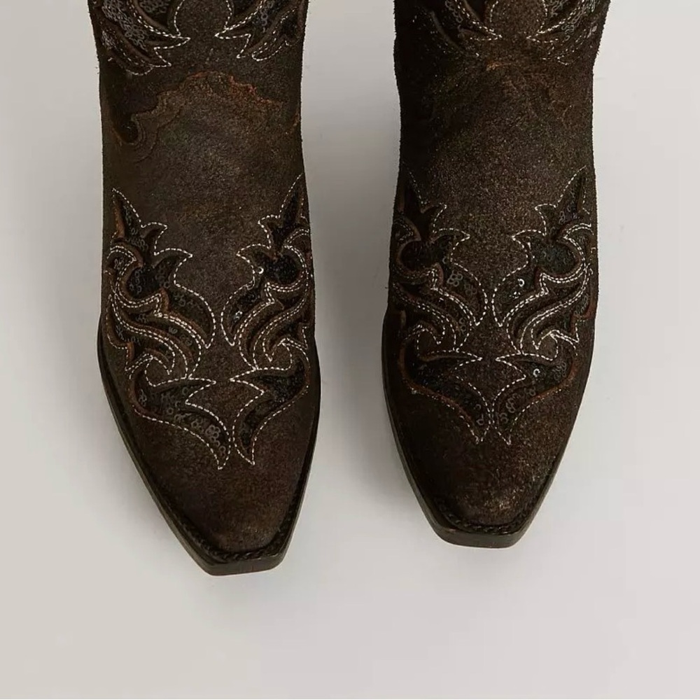 Corral Western Boots Distressed Side Leather And … - image 4